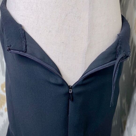 Ralph Lauren Vintage 2000 Collection Black Crepe Ruffle Bow Hem Tulip Skirt - Picture 15 of 16